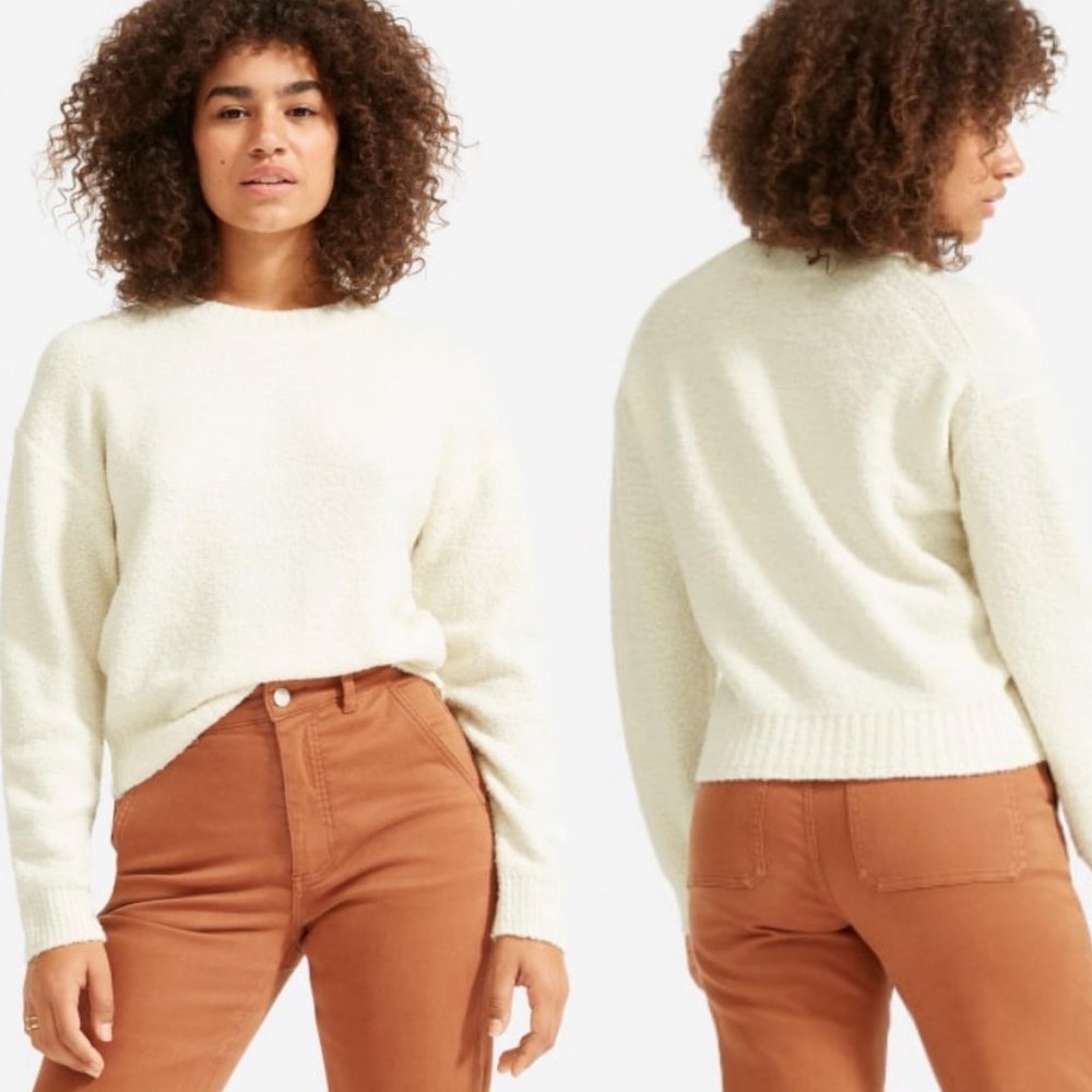 Everlane Buttermilk Teddy Wool Blend Sweater